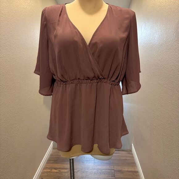 torrid Tops - Torrid Womens Dusty Mauve Top Plus Size 1